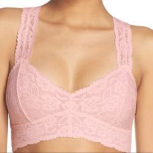 galloonn lace racerback bra-let in light pink